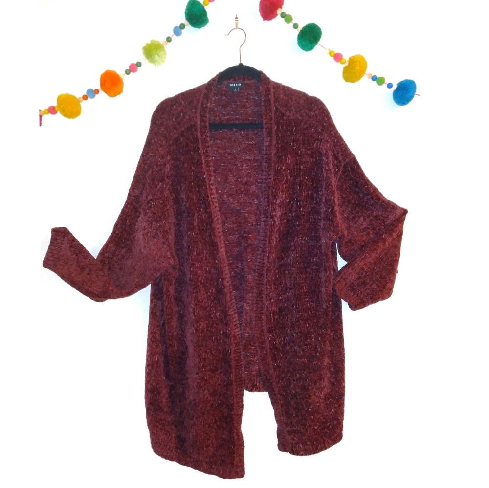Torrid Soft Maroon Cardigan Size 3